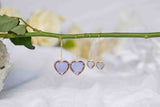 Purple Andara Heart Earrings
