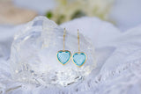 Sky Blue Andara Heart Earrings