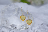Golden Glow Andara Heart Earrings