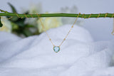 Sky Blue Andara Heart Necklace