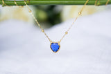 Dark Blue Andara Heart Necklace