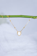Milky White Andara Heart Necklace