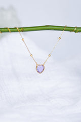 Purple Andara Heart Necklace by Andara Temle