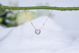 Purple Andara Heart Necklace