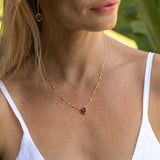 Red Andara Heart Necklace
