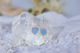 Mystical Opaque Blue Andara Heart Earrings