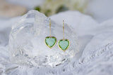 Spring Green Andara Heart Earrings
