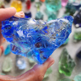 Bi-color Blue Clear Heart Andara - Andara Temple