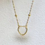 Milky White Andara Heart Necklace - Andara Temple