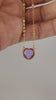 Purple Andara Heart Necklace