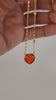 Orange Andara Heart Necklace