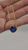 Dark Blue Andara Heart Necklace