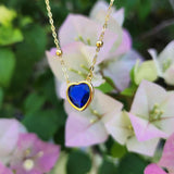 Dark Blue Andara Heart Necklace - Andara Temple
