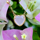 Milky Pink Andara Heart Necklace - Andara Temple