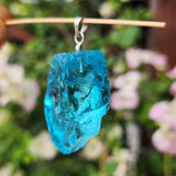 Ocean Blue Raw Andara Pendant - Handmade Spiritual Jewelry - Andara Temple