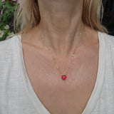 Red Andara Heart Necklace - Andara Temple